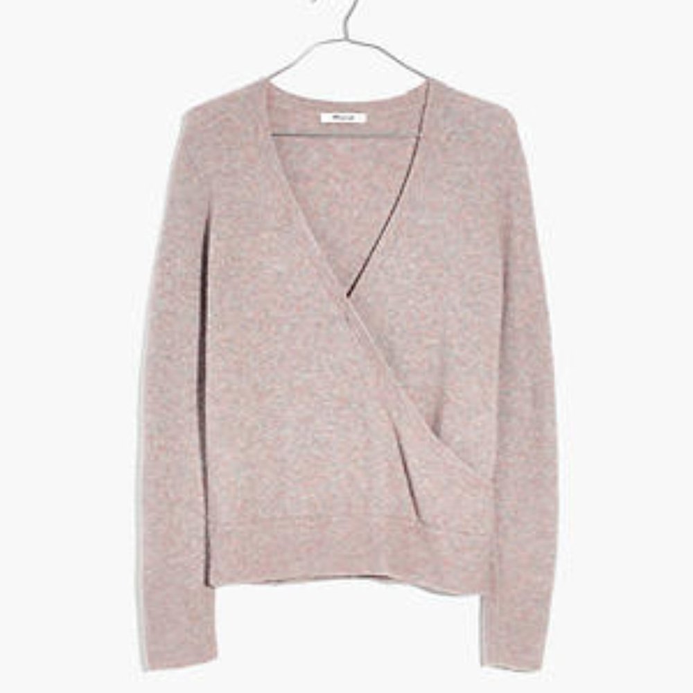 Madewell wrap-front pullover sweater